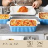 MALACASA Porcelain Baking Dish Set of 4 Bakeware Set Rectangular/Ov