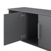 SystemBuild Evolution Camberly Shoe Storage Bench, Graphite Gray