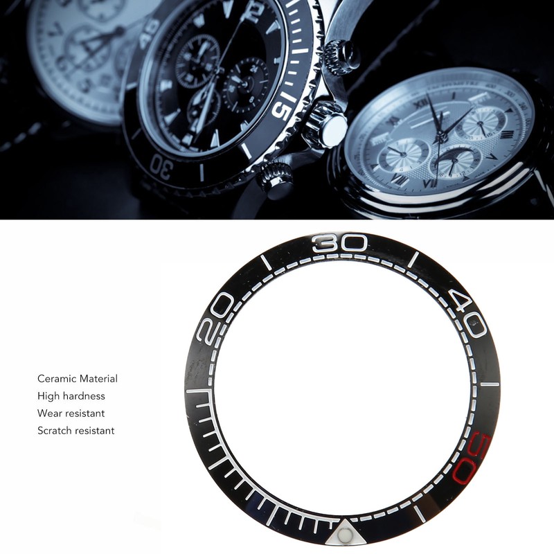 Professional Watch Bezel Insert 38mm Ceramic Watch Bezel Ring Repair