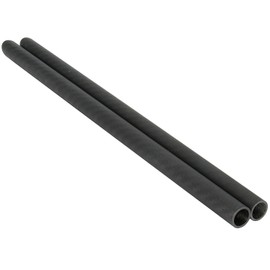 Pair of 18" Heavy Duty Lightweight 15mm Carbon Fiber Rods with 1.5mm Thick Walls