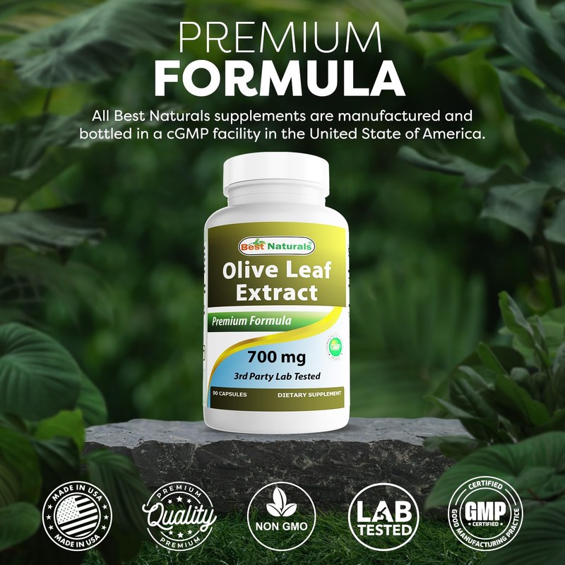 Best Naturals Olive Leaf Extract, 700 Mg, 90 Capsules