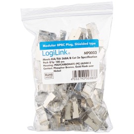 LogiLink CAT 5e Modular Plugshielded 100er Pack, MP0003 (100er Pack)