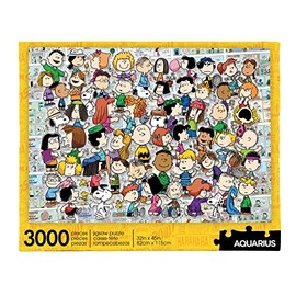 Aquarius Peanuts Cast Puzzle (Rompecabezas de 3000 Piezas) – Producto Oficial de Peanuts y coleccionables, sin deslumbramiento, Ajuste de precisión, 32 x 45 Pulgadas