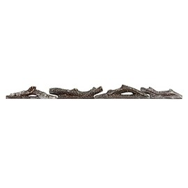 R.W.FLAME 4 Pieces Log for 42 inch Recessed and Wall Mounted Electric Fireplace, Synthetic Resin Log Decoration for Indoor Electric Fireplaces