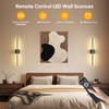 Battery Operated Wall Sconce with Remote Control, 10000mAh Dimmable Wall