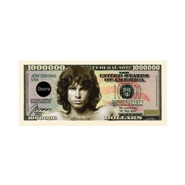 American Art Classics Jim Morrison - The Doors Million Dollar Bill in Currency Holder - Best Gift for Fans of The Doors
