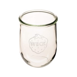 Weck Jars - Weck Tulip Jars 1 Liter - Sour Dough Starter Jars - Large Glass Jars for Sourdough - Tulip Jar with Wide Mouth - Suitable for Canning and Storage - (2 Jars, Glass Lids & Wooden Lids)