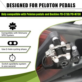 Bucklos SPD Adapters for Peloton Bike & Bike+ - Pedal,Convert Delta Pedals to SPD Clip for Shimano SPD Shoes,Indoor Exercise Bike Accessories for Friends, Family, Spin Class