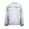 Victorious Men's Casual Distressed Denim Jean Jacket DK100 - Light