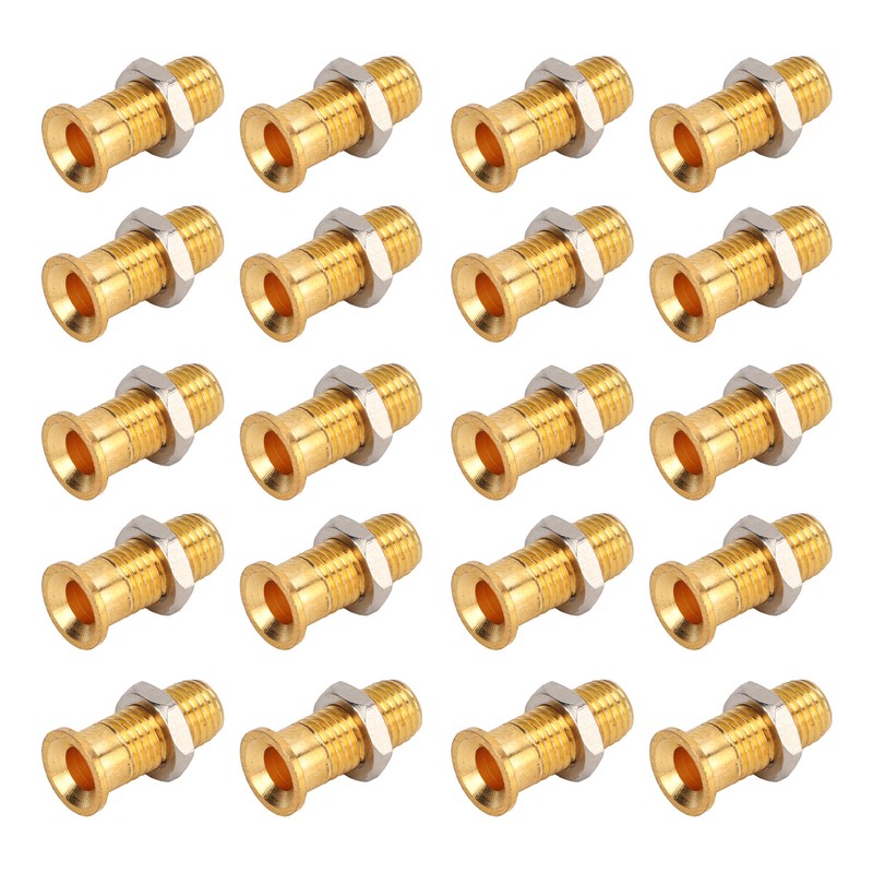 20Set 21.140 4mm Panel Banana Socket Copper Female Gold Plated