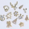 HNUIX Gold Nail Charms - Multi Shape, Zircon Jewelry, Christmas,