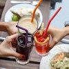 200PCS Biodegradable Sugarcane Straws-8.5" Bendy Disposable Drinking Straws