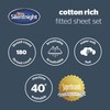 Silentnight Cotton Rich Single Fitted Sheet - Silver Grey 28cm