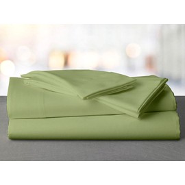 Mr Pandaa 100% American Supima Cotton 1000 Thread Count Sheet Set, Ultra Crisp, Sateen Weave Smooth Finish Plush Hotel Collection, 10" Deep Pocket, Breathable & Fade Resistant-RV Short King-Sage