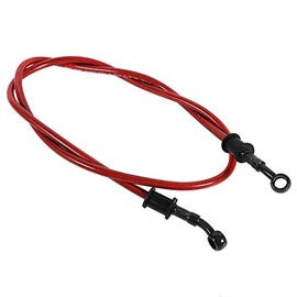 Brake Oil Hose, 4 Colors 50cm - 200cm Brake Oil Hose Motorcycle Brake Hose Line Motorbike Braided Oil Hose Brake Clutch Oil Hoses Pipe for Dirt Bike, Enduro, Motocross(1200mm-Red)