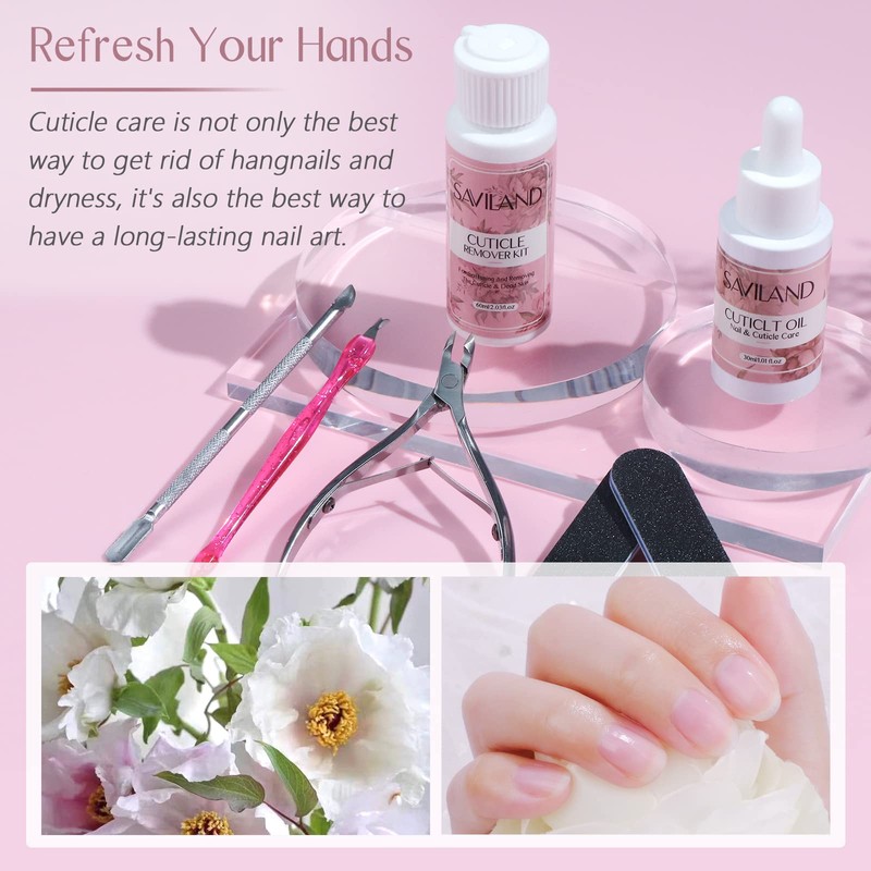 SAVILAND Nail Drill & Cuticle Remover and Cuticle Oil Kit