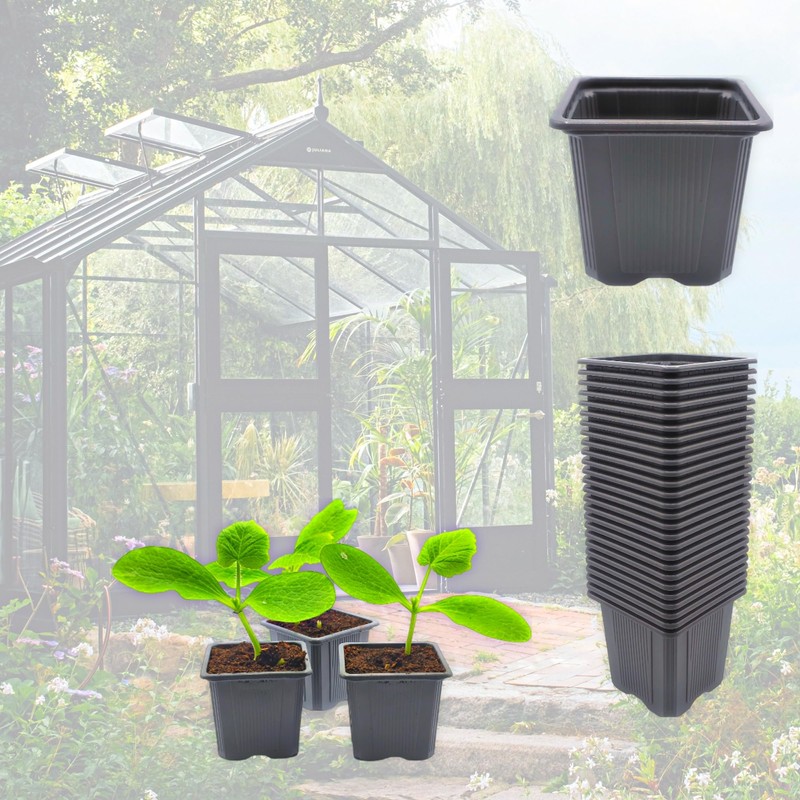 Verdonia 40 x 8cm Plastic Pots for Sowing, Transplanting, Cuttings,