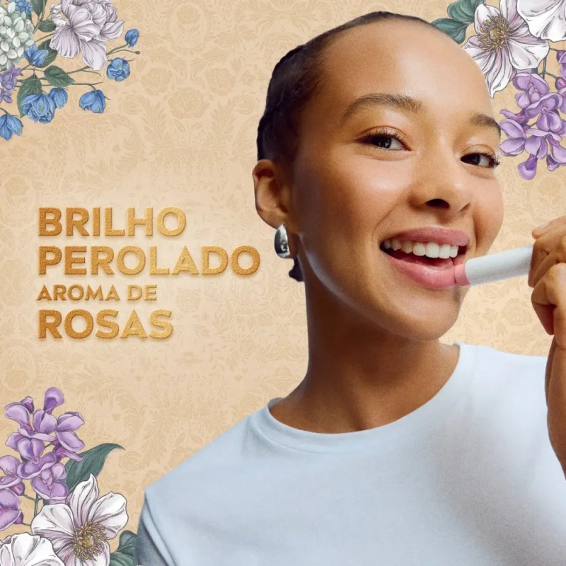 Hidratante labial hidratante Merengue Rosé 4,8 g - Nivea Gloss