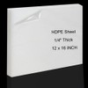 High-Density Polyethylene (HDPE) Plastic Sheet 1/4" Thick 12" X 16"-