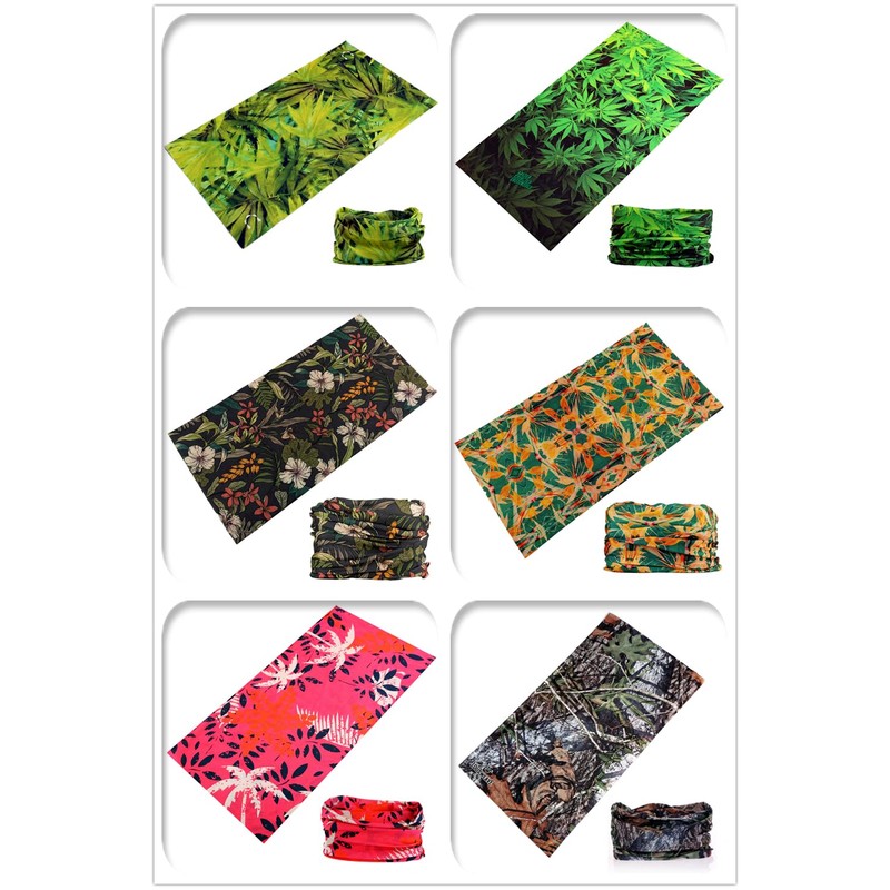 KINREE 6PCS Outdoor Magic Scarf, Elastic Headbands, Headscarves, Headwear, Mask