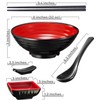 Unbreakable Ramen Bowl Set with Chopsticks and Spoon: 1 large