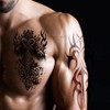 AWLEE Temporary Tattoos Waterproof Viking Tribal Totem - Long Lasting