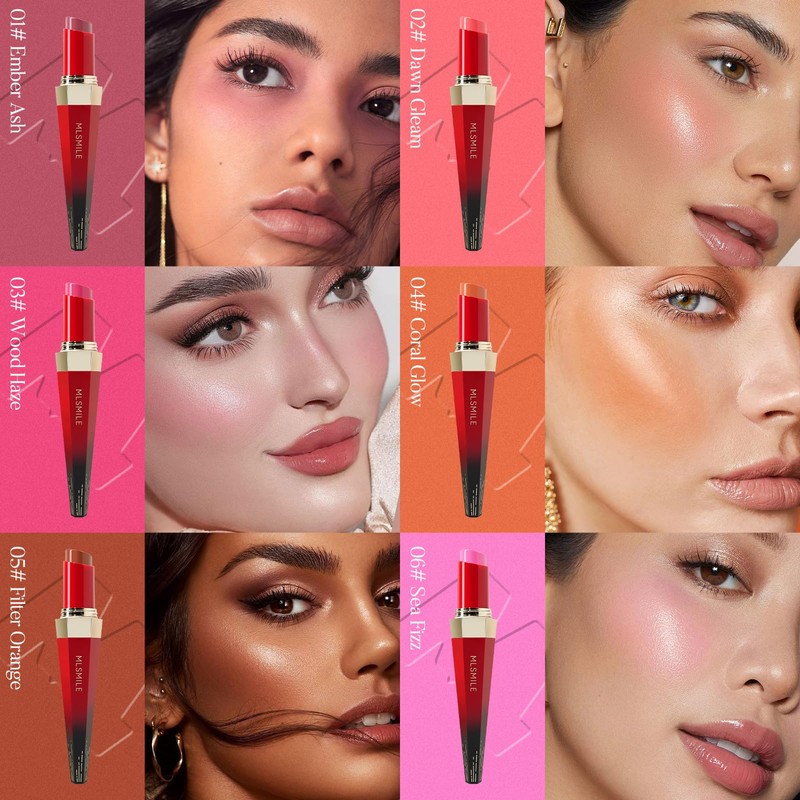 Face Blush Stick, 6 Color