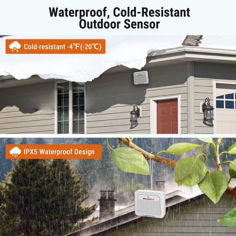 ThermoPro TP260B Indoor Outdoor Thermometer Wireless 1000ft/300m Range, Pro Accuracy
