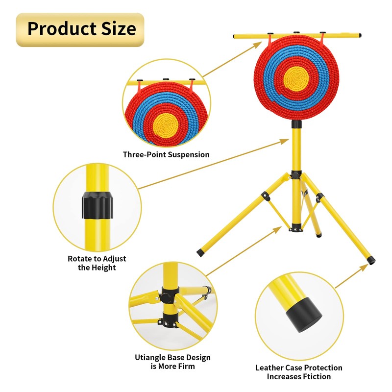 KQSNBG Backyard Archery Target Stand, Mobile Folded Archery Stand for