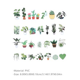 Gadpiparty 2sets Planner Sticker Pack Plant Stickers for Notebook Computer Luggage Motorcycle Unique Decor for 50pcs*2