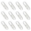 TRKETK Pack of 12 Zip Zippers, Replacement Removable Universal Carbide Zippers for Suitcases Coats Zip Repair (Silver), silver