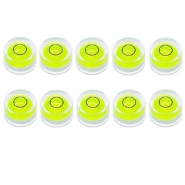 10Pcs Small Circular Bubble Level 10x6mm Mini Round Bullseye Spirit Levels for Leveling Camera Tripod Telescope Phonograph Turntable Pictures Frame Machine Set-top Boxes Measuring Tools