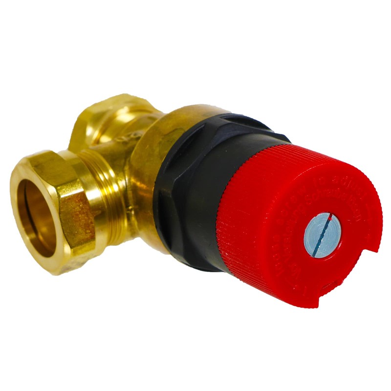 SPARES2GO 22mm Automatic Bypass Valve Boiler Pressure ABV Auto 50L