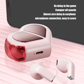 Earbuds Wireless | Multipurpose Heart Shape Earphone - High-Fidelity Mini Sweatproof Earbuds for Jogging Outdoor Hiking Driving Airplane Meetings Cycling Workout Commuting