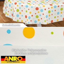 Oilcloth Tablecloth, Washable, Oilcloth, Garden Tablecloth, Outdoor, Indoor, Oval, 220 x 140 cm, Cut Edge, Party