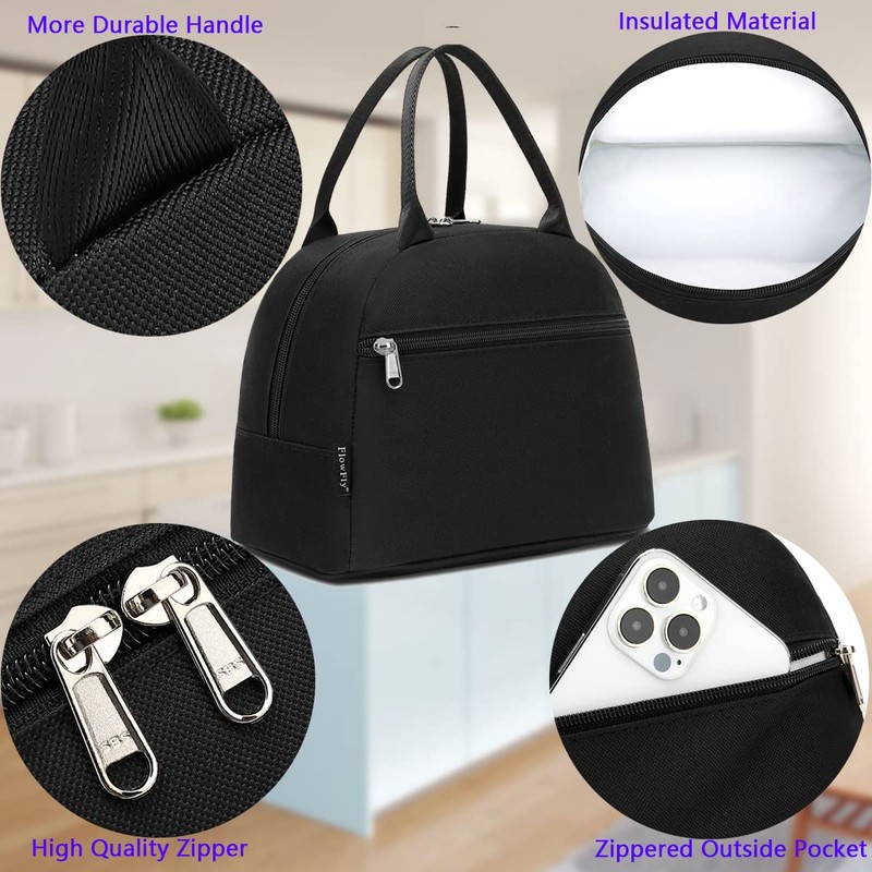 FlowFly Lunch Bag Tote Bag Lunch Organizer Lunch Holder Insulated