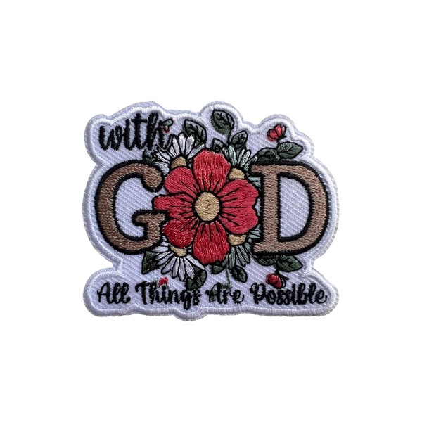 LEMEPINZ with God All Thing are Possible Patch, Size 3"