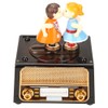 Retro Radio Shape with Lovely Dolls Storage Music Box Wedding