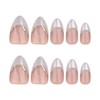 24 Pcs Almond Press on Nails Short Medium Fake Nails