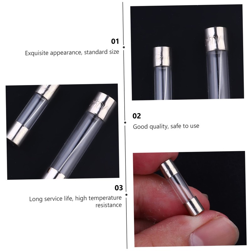 KONTONTY 5x20mm 6x30mm Glass Fuse Assortment 0.5a-20a 60pcs Kit High