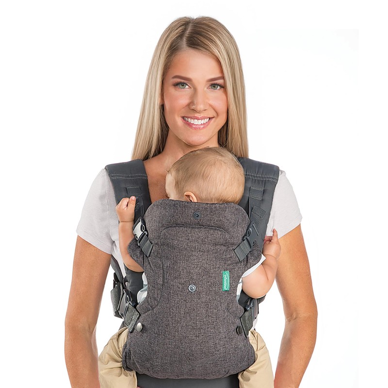 Infantino Flip 4-in-1 Convertible Baby Carrier, Adjustable, Ergonomic Babywearing, Registry