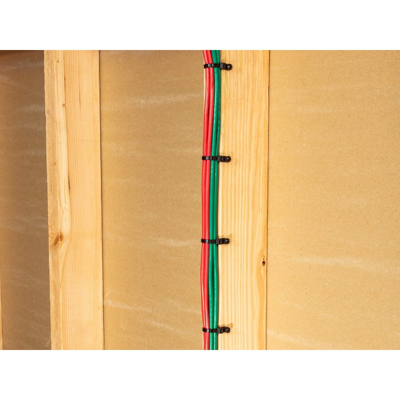 4 Inch Black Mount Head Zip Tie - 100 Pack