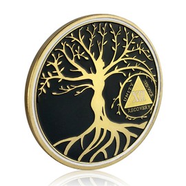 CHURYUML 13 Year Sobriety Chip Tree of Life Sobriety Coin AA Chips and Medallions Sobriety Gifts for Men Women Alcoholics Anonymous Gifts Addiction Recovery Gift Affirmation Token