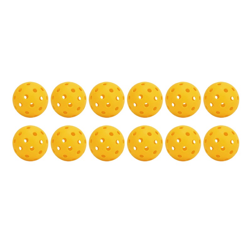 12PCS 74mm 40 Holes Pickleballs PE Plastic High Elasticity Pickleball