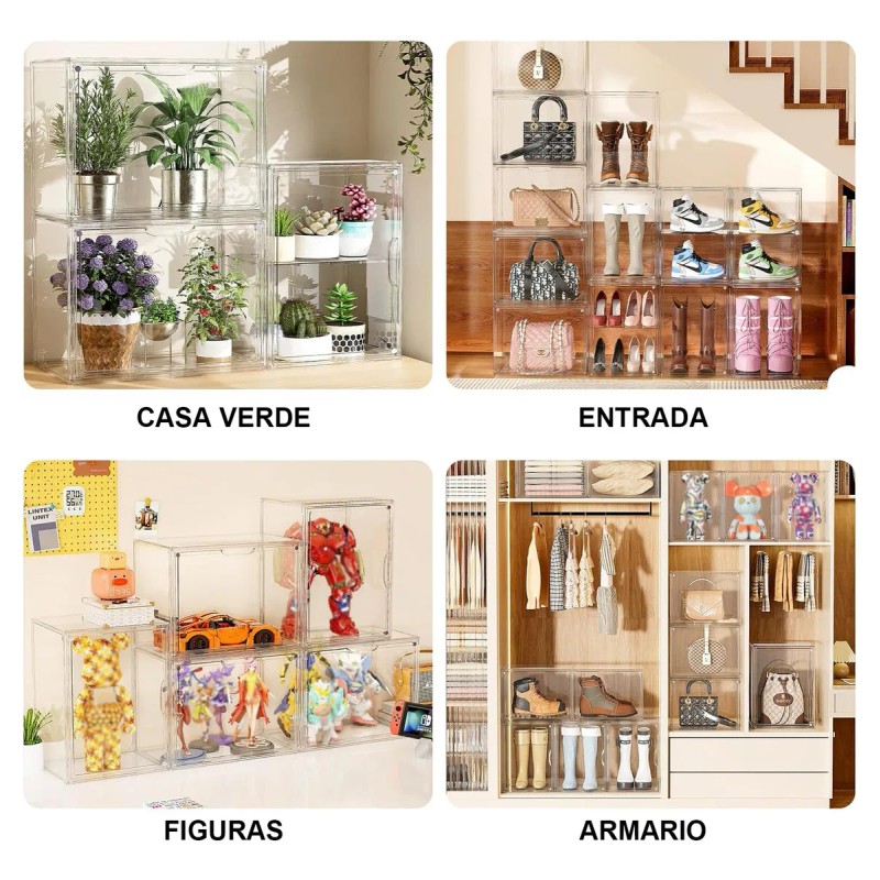 Vitrina Acrílica De 2 Niveles Para Figuras Y Colecciones