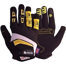 Kratos Anti-Slip Cycling Gloves for Men and Women, Touchscreen Breathable bicycle Gloves|Full Finger Mountain Bike Gloves for BMX ATV MTB Riding, Road Racing, Bicycle, Boating.