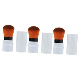 Minkissy 3pcs Telescopic Makeup Brush Blush Foundation Concealer Powder Brush Fine Bristles Safe for Daily Use Travel
