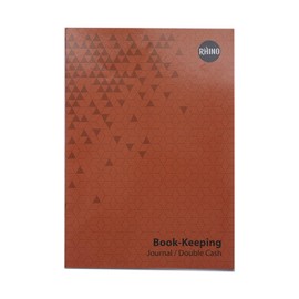 RHINO A4 Bookkeeping Book, Journal / Double Cash Ruling, 32-Page / 1-Pack - Ideal for Transaction Analysis & Accounts