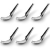 Stainless Steel Chinese Soup Spoons Set of 6 Asian Soup