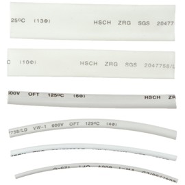 Schrumpfschlauch-Sortiment 100-teilig weiss